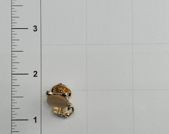 Kitty Rhinestone Pin, Gold Plated Brooch | Petite Cat Jewelry - Vintage Style Sparkle Accessory