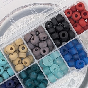 Assorted glass Crow Rollers 5oz - Glass Beads For Jewelry Making