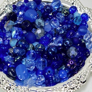 Berry Blue Bead Soup: Mixed Shape DIY Jewelry Making Supplies