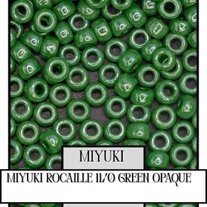 11-0411 Miyuki Rocailles 11/0 | Groen dekkend 20 g