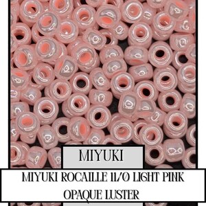 11-0427 Miyuki Rocailles 11/0 | Light Pink Opaque Luster 20g