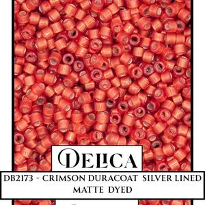 DB2173-Alabaster Silver Lined Dyed Lt Watermelon  Duracoat| Miyuki Delica Size 11/0  for Jewelry Making & Bead Weaving   (7.5g pkg)