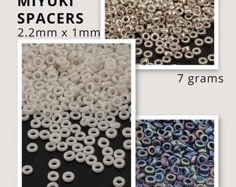 Miyuki Spacer Beads, | 2.2mm | 7g pkg|| Choose Finish
