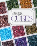 Miyuki 4mm Cube Beads: Two-Tone Inside Color Lined 15g