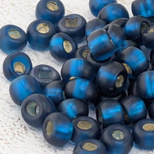 6/0 Semi-matte Teal Silver Lined 15g pkg