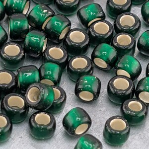 TOHO Silver-Lined Frosted Green Emerald Round Size 6/0 Tube 2.5&quot; (Approx ~8-9g)
