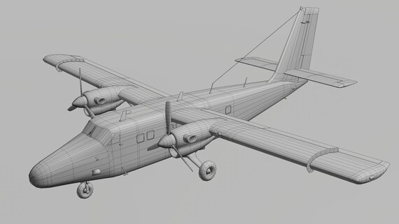 DHC-6 Twin Otter 3D Model - Etsy