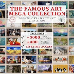 Vintage Frame TV Art Set of 5000+, Samsung Frame Art for Frame TV, Vintage Art Bundle, TV Art Spring, Tv Screensaver, Digital Download Art