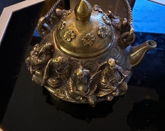 Antike handgefertigte Bronze chinesische Teekanne