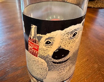Vintage Coca Cola Eisbär Glas, 1995 Sammlerstück