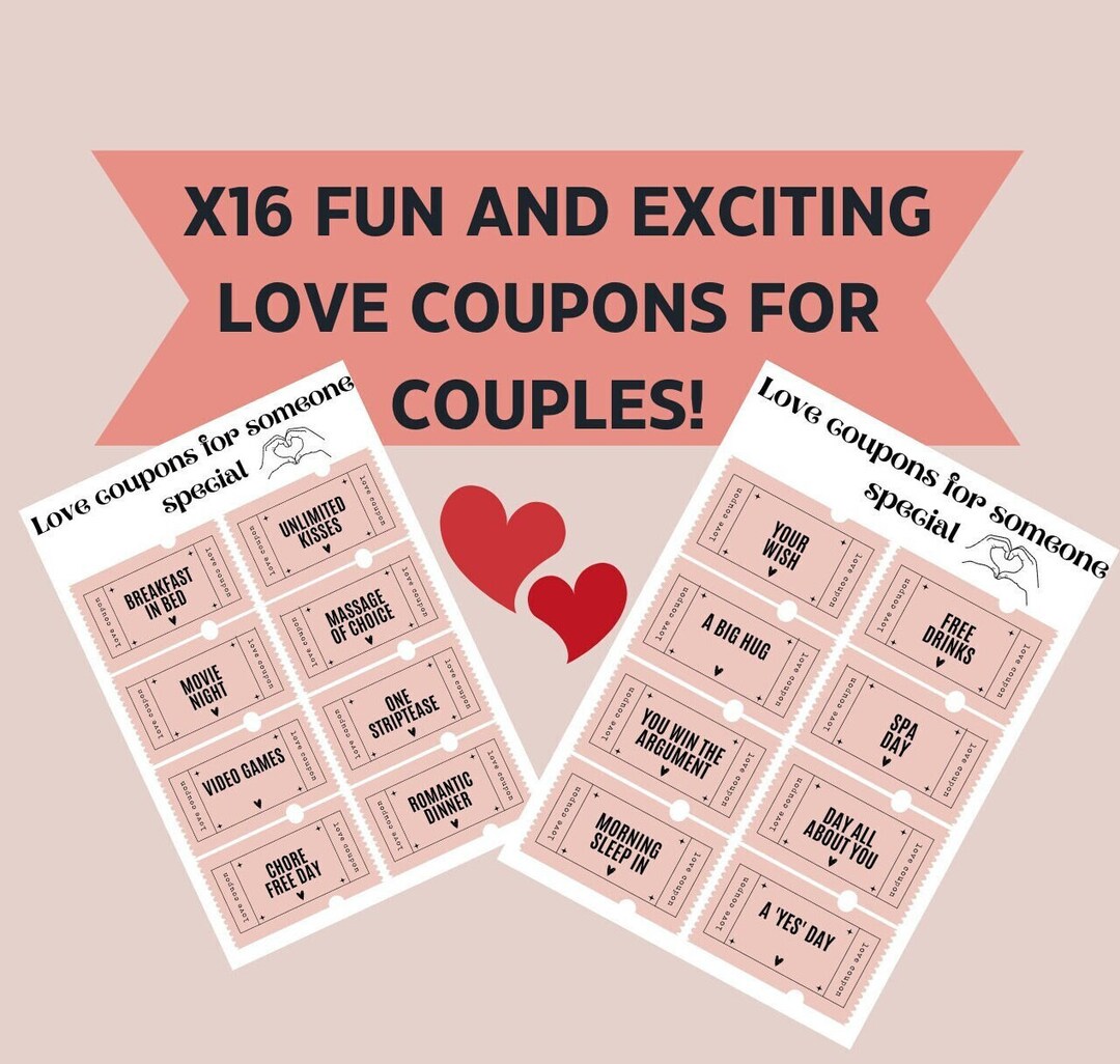 FUN AND EXCITING Love Coupons for Someone Special. Instant Etsy