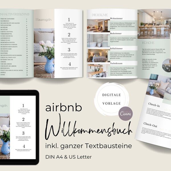 Welcome Guest Information Folder - Etsy UK