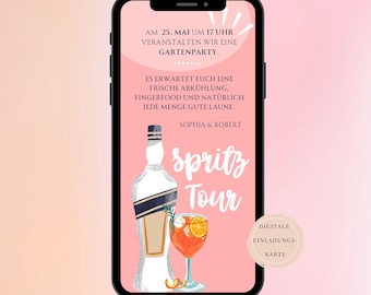Birthday Invitation Summer Party - Digital Invitation | Birthday Invitation Garden Party | eCard to send via WhatsApp