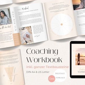 Workbook Vorlage, eBook Coaching, Spiritual Life Coaching, bearbeitbare Canva Vorlage, Coaching Arbeitsblätter, Onlinekurs, Arbeitsmappe