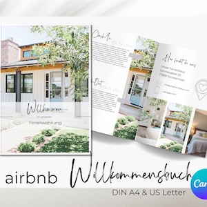 Airbnb Welcome Book Template | Canva Template | Guest Book | Vacation Rental | Vacation Home | Holiday | Guest Reception | Guest Information | Vacation