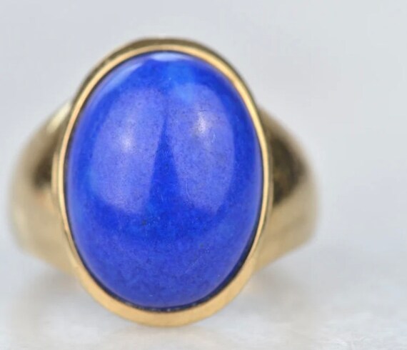 Stunning lapis cabochon ring - image 1