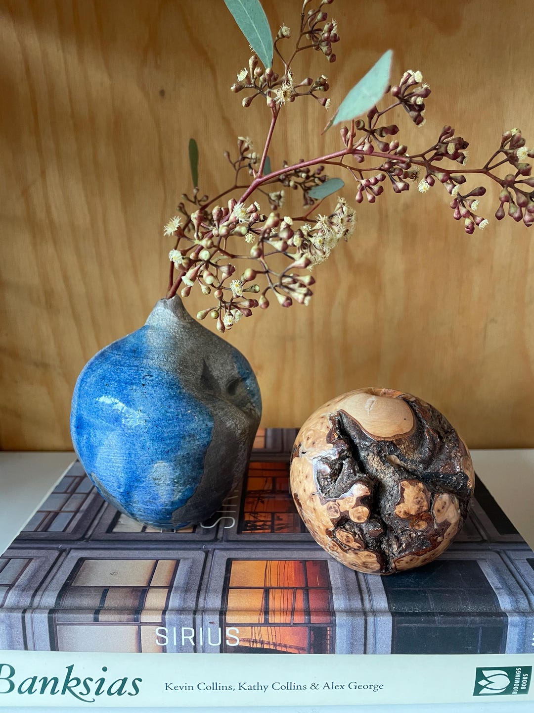 Studio Pottery Mini Bud Vase - Grey and Blue Drip Glaze - Weed Pot ...