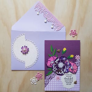 Floral Greeting Card | Handmade Card | Anniversary Card | Card for Someone Special | Card for Her | Blank Card