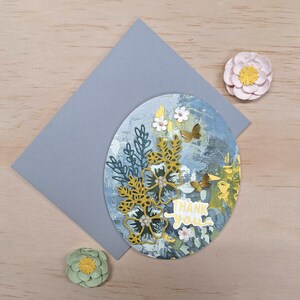 Floral Greeting Card | Card for Her | Thank you Card | Handmade Card | Card for Someone Special | Blank Card | Card for Friend