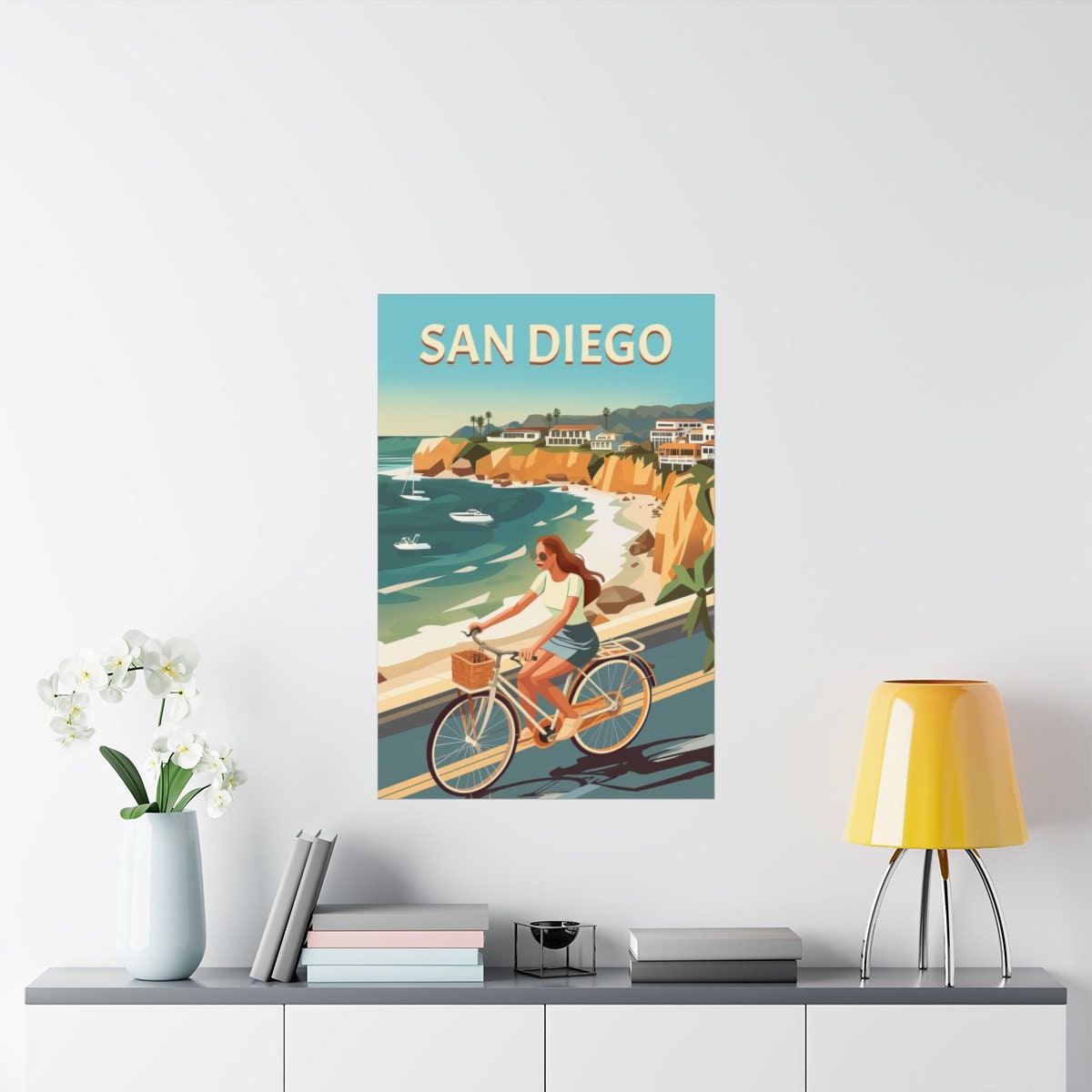 San Diego Matte Poster - Vintage Tourism Art - California - Etsy