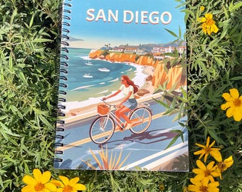 San Diego Travel Notebook - Spiral Ruled Line Journal