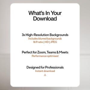 Minimalist Home Office Zoom Background | Professional Virtual Backdrop (Digital Download) image 6