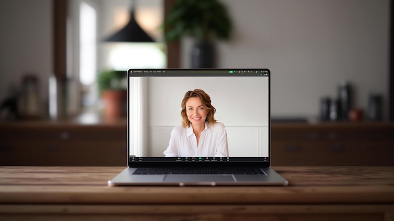 Minimalist Home Office Zoom Background | Professional Virtual Backdrop (Digital Download) image 7