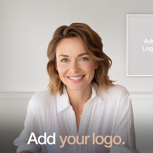 Custom Logo Zoom Background: Realistic Virtual Office (Digital Download)