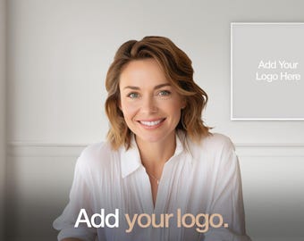 Custom Logo Zoom Background: Realistic Virtual Office (Digital Download)
