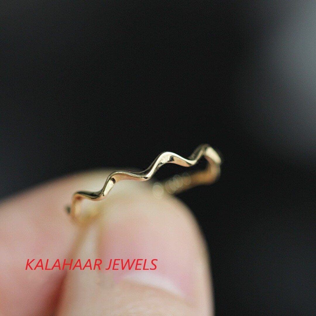 Gold Wave Ring 18k Gold Wave Ring Sterling Silver Wave Ring - Etsy