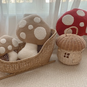 Mushroom Cushion | Toadstool Cushion | Decor | Kids Room | Fairy Garden | Woodlands | Enchanted Forest | Enchanted Wood | Gift Idea