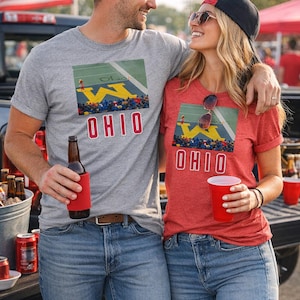 Ohio vs Michigan Rivalry Shirt • Script Ohio on Big M Tee • Funny Game Day T-Shirt • Buckeye Fan Gift • Erase The M Tee