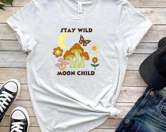 Stay Wild Moon Child T-Shirt, Hippie Graphic Tee