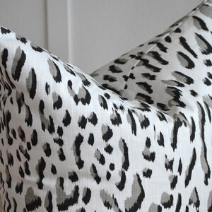 Modern Sable Leopard Print Pillow Cover - Made to Order