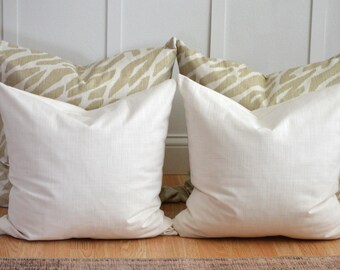 White Cotton Pillow Cover - Made to Order