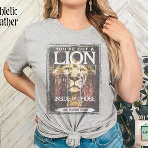 León en tus pulmones Camisa de versículo bíblico, Estética, Religiosa, Ropa cristiana, Moda, Regalo de fe, Regalo para ella, Regalo para él, Bella Canvas