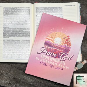 Praise God Journal, Hardcover Notebook, Bible Verse, Tie Dye,  Aesthetic, Religious, Christian, Trendy, Faith Gift, Gift for Her,