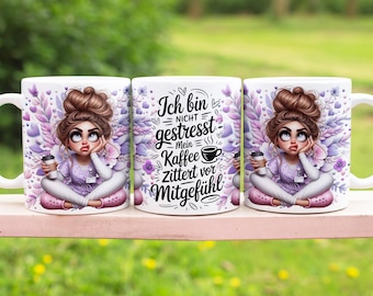 Nurse with funny saying German nursing 11 oz mug wrap sublimation design digital art download print PNG