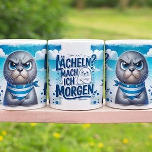 Taza de foca molesta con frase divertida de 11 oz, diseño de sublimación, arte digital, descarga, impresión PNG