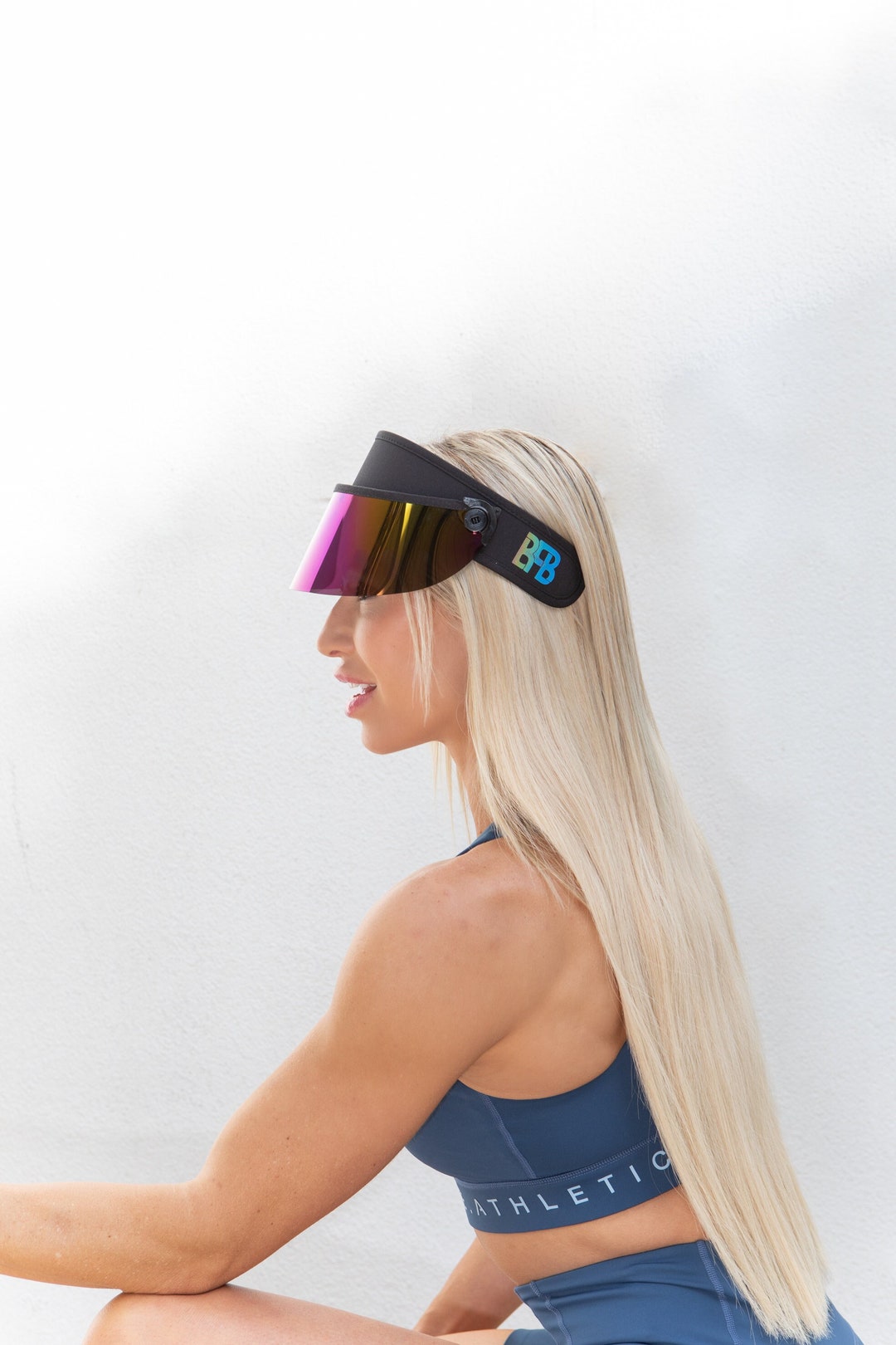 Black Mirror Flip Visor Fun Beach Edm Party Hat - Etsy display picture 2