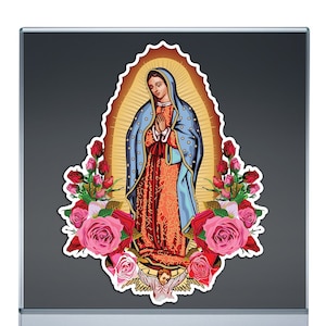 Virgin Mary Virgen de Guadalupe Sticker Decal calcomania Virgen Maria Virgen de Guadalupe