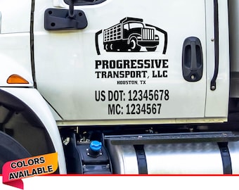Truck Lettering Fully Customizable Trucking Decal Your Company Name or Logo Vinyl Sticker Door Lettering Truck Signs for Truck USDOT number
