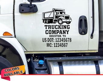 Truck Lettering Fully Customizable Trucking Decal Your Company Name or Logo Vinyl Sticker Door Lettering Truck Signs for Truck USDOT number