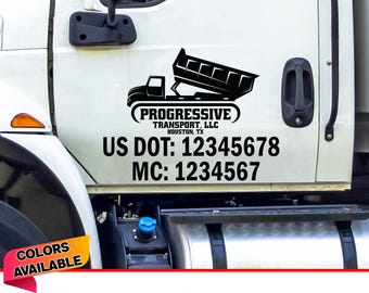 Truck Lettering Fully Customizable Trucking Decal Your Company Name or Logo Vinyl Sticker Door Lettering Truck Signs for Truck USDOT number