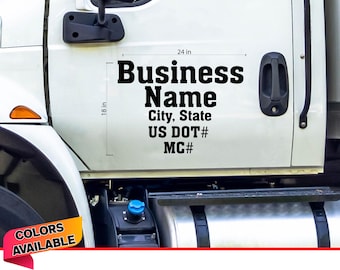 Truck Lettering Fully Customizable Trucking Decal Your Company Name or Logo Vinyl Sticker Door Lettering Truck Signs for Truck USDOT number