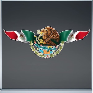 Mexico Map Eagle Republica Mexicana Bandera Flag Mexican Decal Sticker