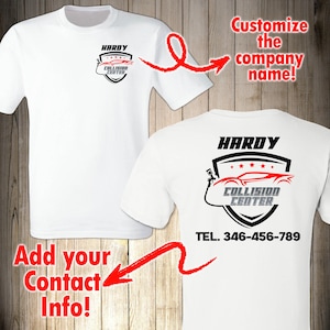 Customized Mechanic Shirt, Customized Mechanic Company Logo Shirt, Mechanic Shop Shirt, Mechanic Business Shirt, Collision Body Shop Paint