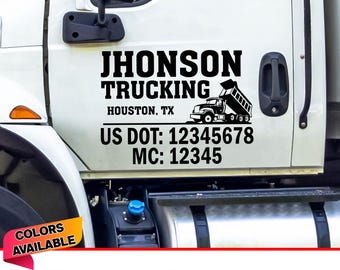 Truck Lettering Fully Customizable Trucking Decal Your Company Name or Logo Vinyl Sticker Door Lettering Truck Signs for Truck USDOT number