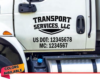 Truck Lettering Fully Customizable Trucking Decal Your Company Name or Logo Vinyl Sticker Door Lettering Truck Signs for Truck USDOT number