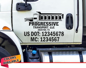 Truck Lettering Fully Customizable Trucking Decal Your Company Name or Logo Vinyl Sticker Door Lettering Truck Signs for Truck USDOT number